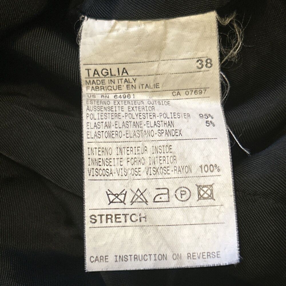 United Colors of Benetton TAGLIA Blazer Black size 38 Italy Capsule Wardrobe - Picture 5 of 5